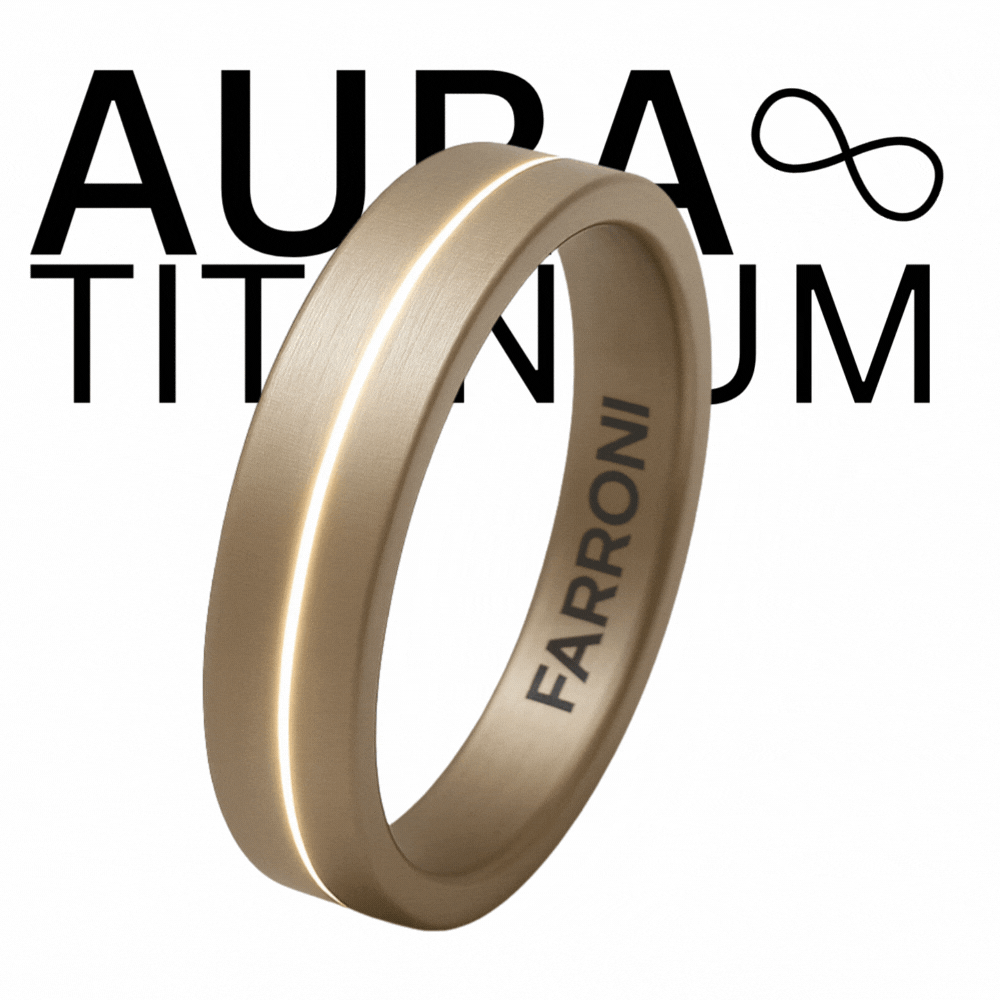 AURA Ring — Natural Titanium
